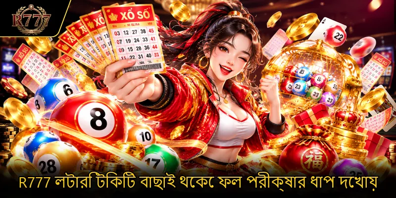 R777 লটারি টিকিট বাছাই থেকে ফল পরীক্ষার ধাপ দেখায়