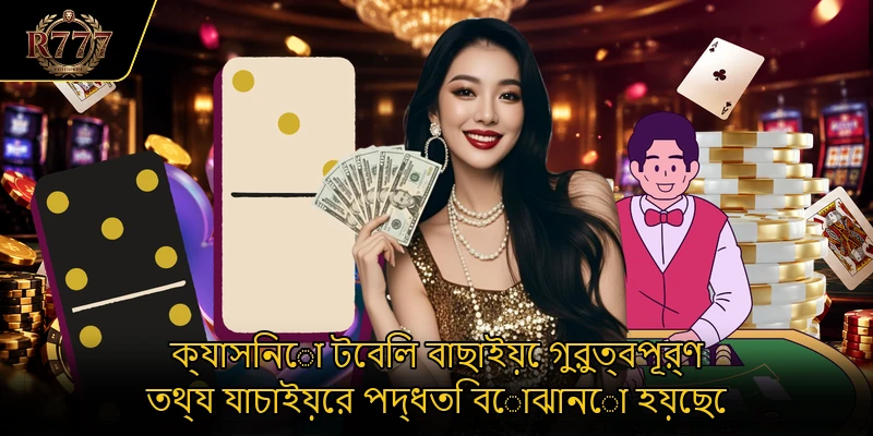ক্যাসিনো টেবিল বাছাইয়ে গুরুত্বপূর্ণ তথ্য যাচাইয়ের পদ্ধতি বোঝানো হয়েছে