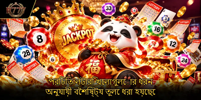 পরিচিত লটারি খেলাগুলোর ধরন অনুযায়ী বৈশিষ্ট্য তুলে ধরা হয়েছে