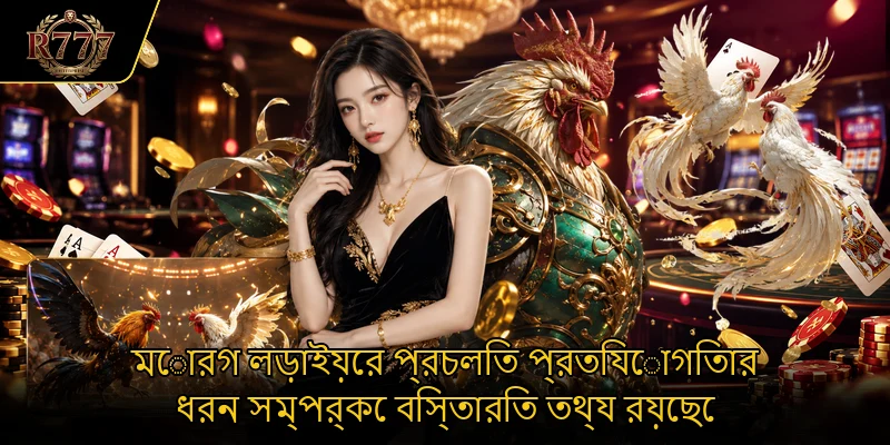 মোরগ লড়াইয়ের প্রচলিত প্রতিযোগিতার ধরন সম্পর্কে বিস্তারিত তথ্য রয়েছে